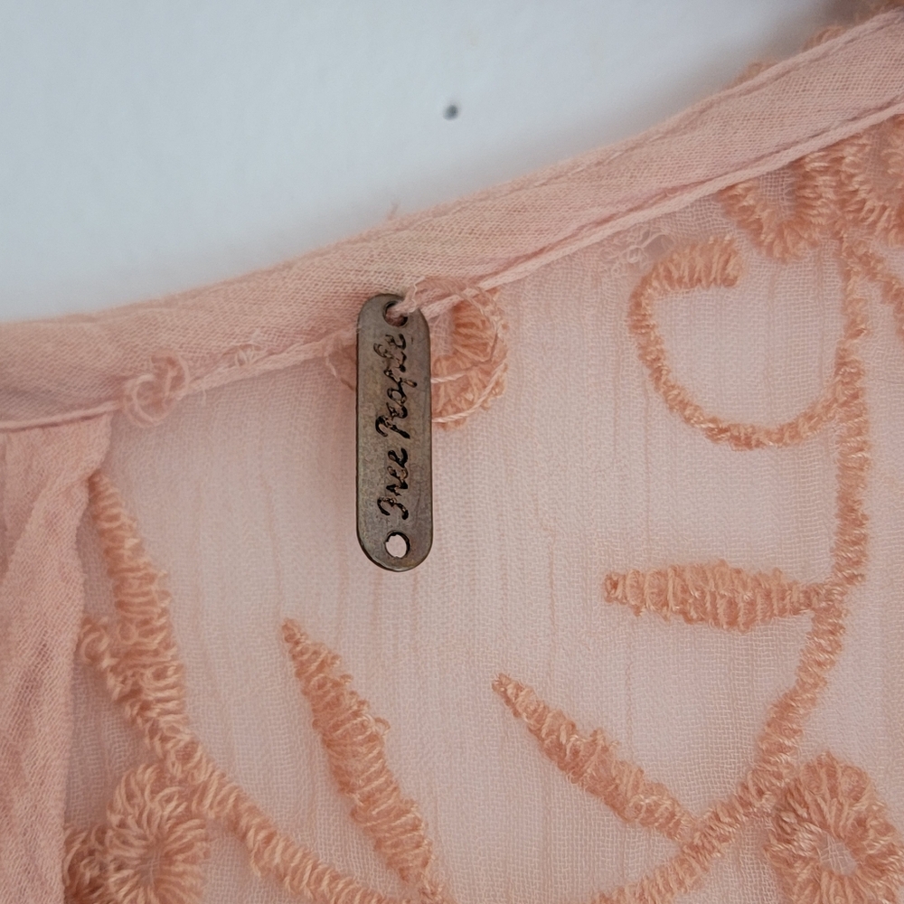 Free People Lace Dress Tunic Lace Up S/M Hippie Boho Renaissance Festival Breezy - Picture 6 of 14